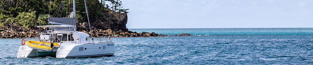 Catamaran Anchored in the Whitsundays