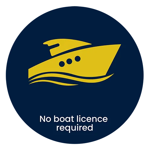 icon-no-licence-required No boat licence required